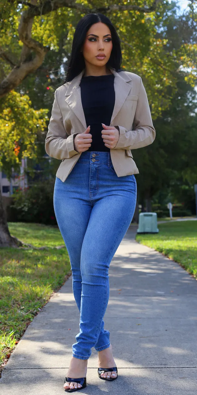 Stripe Ruched Skinnies Trio sold by Moda