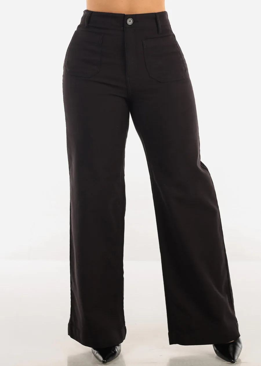 Butt Lift Super High Waist Wide Leg Pants Black sold by Moda product image thumbnail 5