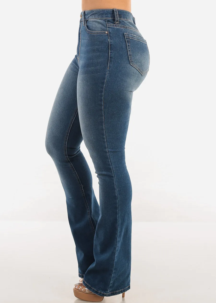 Classic Super High Waist Stretch Bootcut Jeans Med Blue sold by Moda product image thumbnail 3