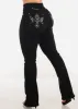 Super High Waist Black Bootcut Jeans w Back Pocket Design sold by Moda