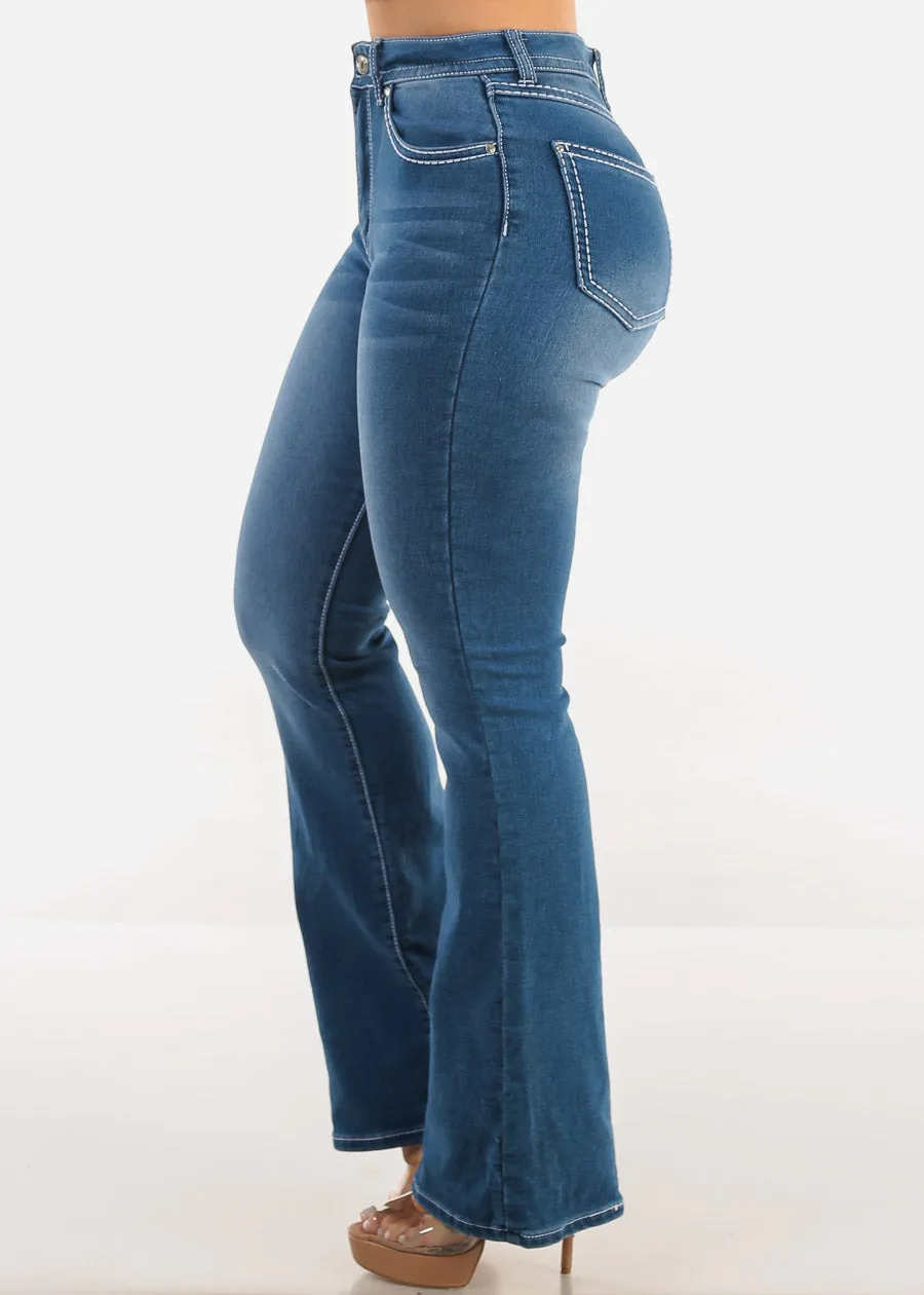 High Waisted Stretch Bootcut Jeans Indigo sold by Moda product image thumbnail 3