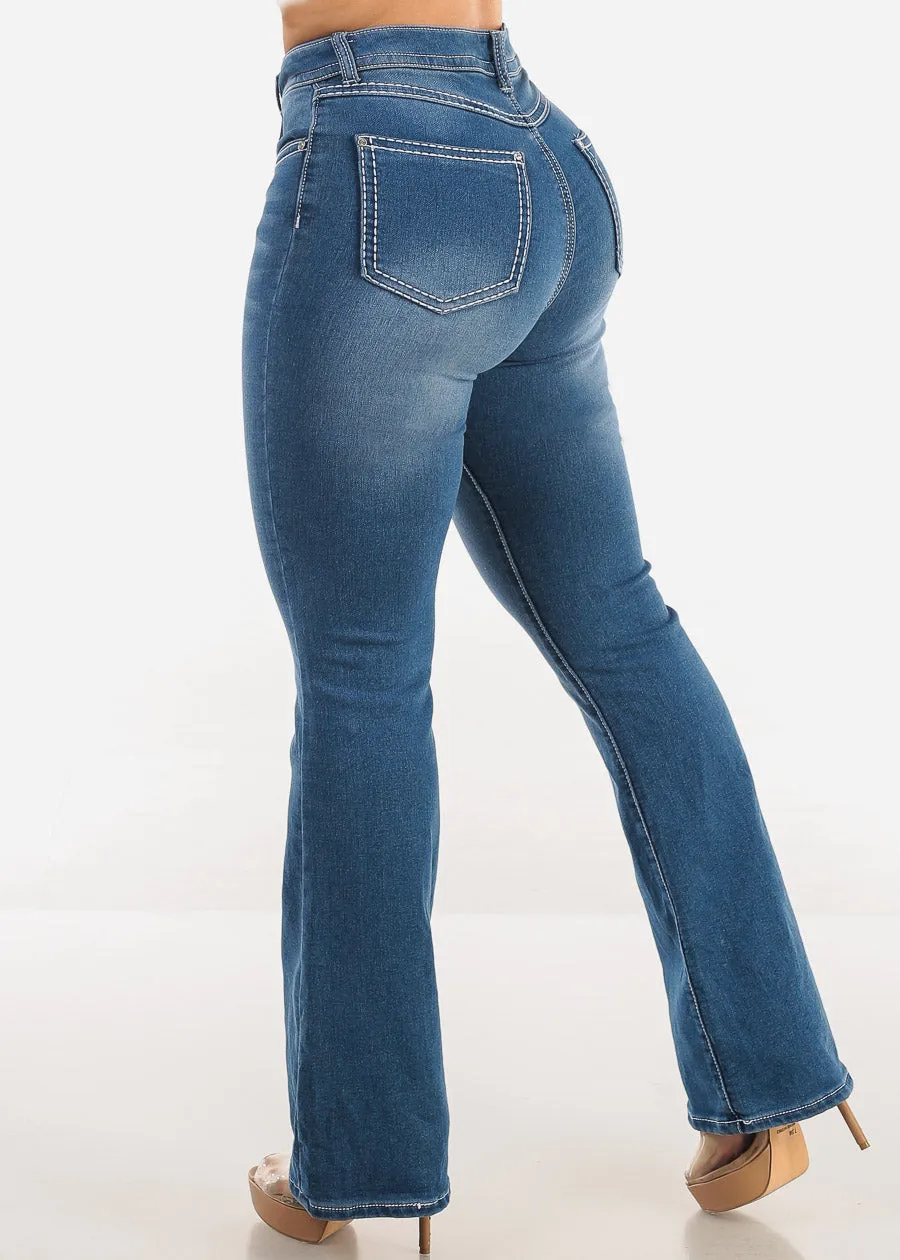 High Waisted Stretch Bootcut Jeans Indigo sold by Moda product image thumbnail 4