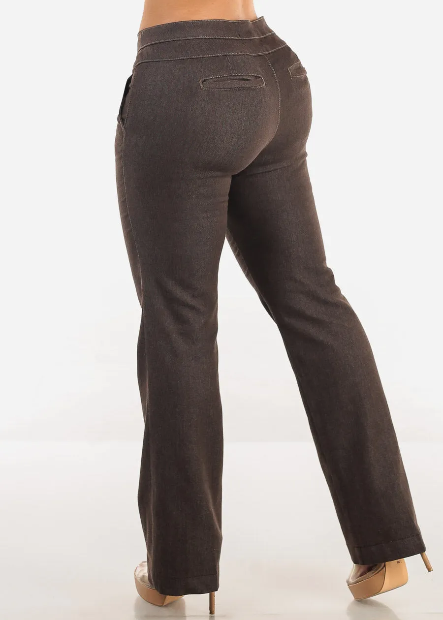 Mid Rise Brown Bootcut Jeans sold by Moda product image thumbnail 5