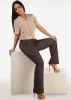 Mid Rise Brown Bootcut Jeans sold by Moda