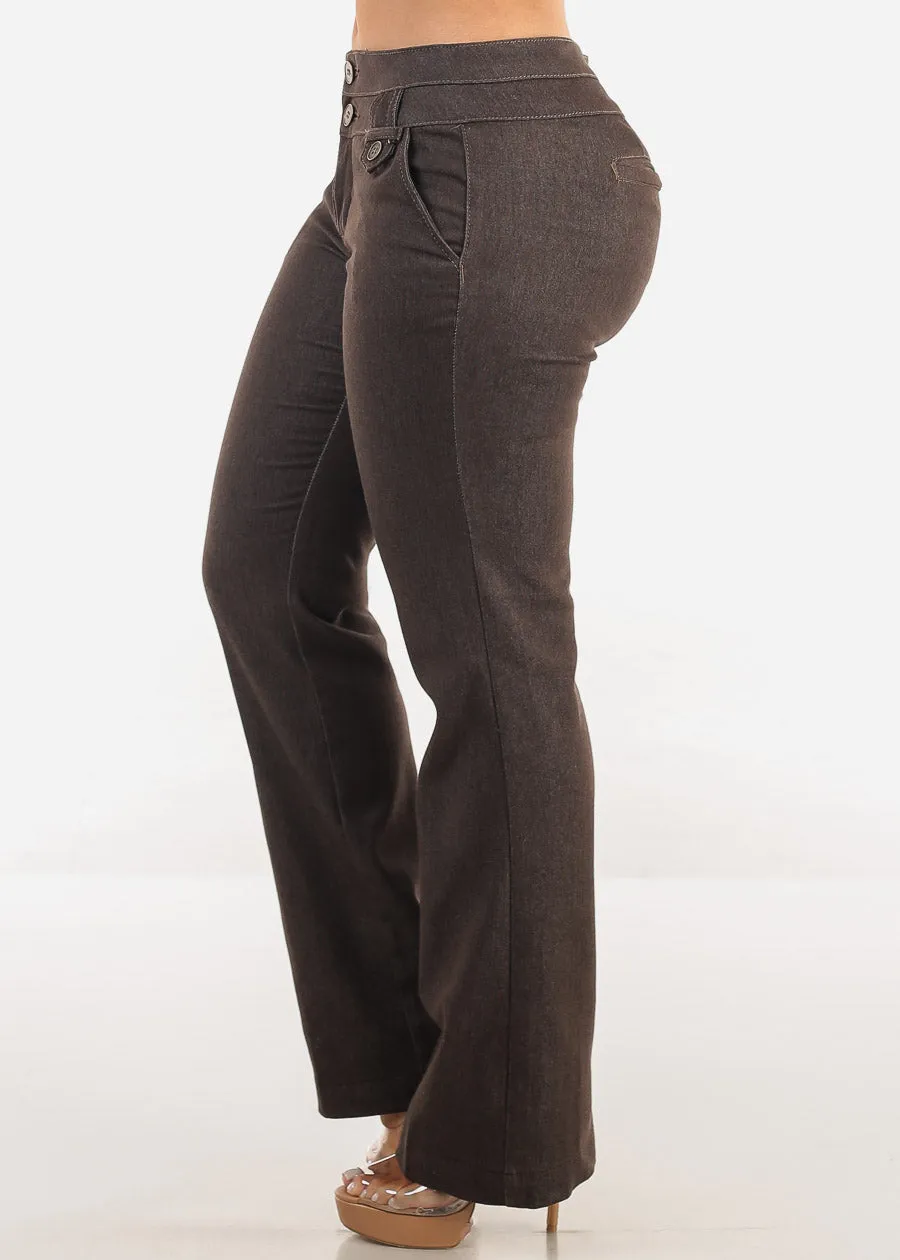Mid Rise Brown Bootcut Jeans sold by Moda product image thumbnail 4
