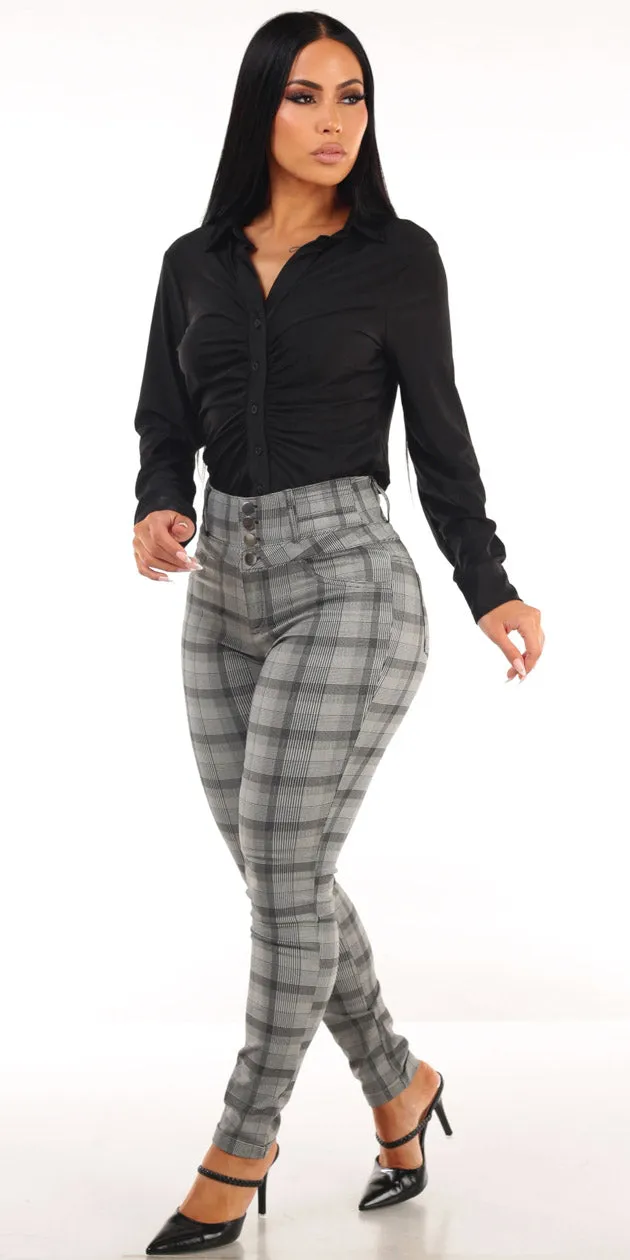 Black Plaid Pants Combo sold by Moda