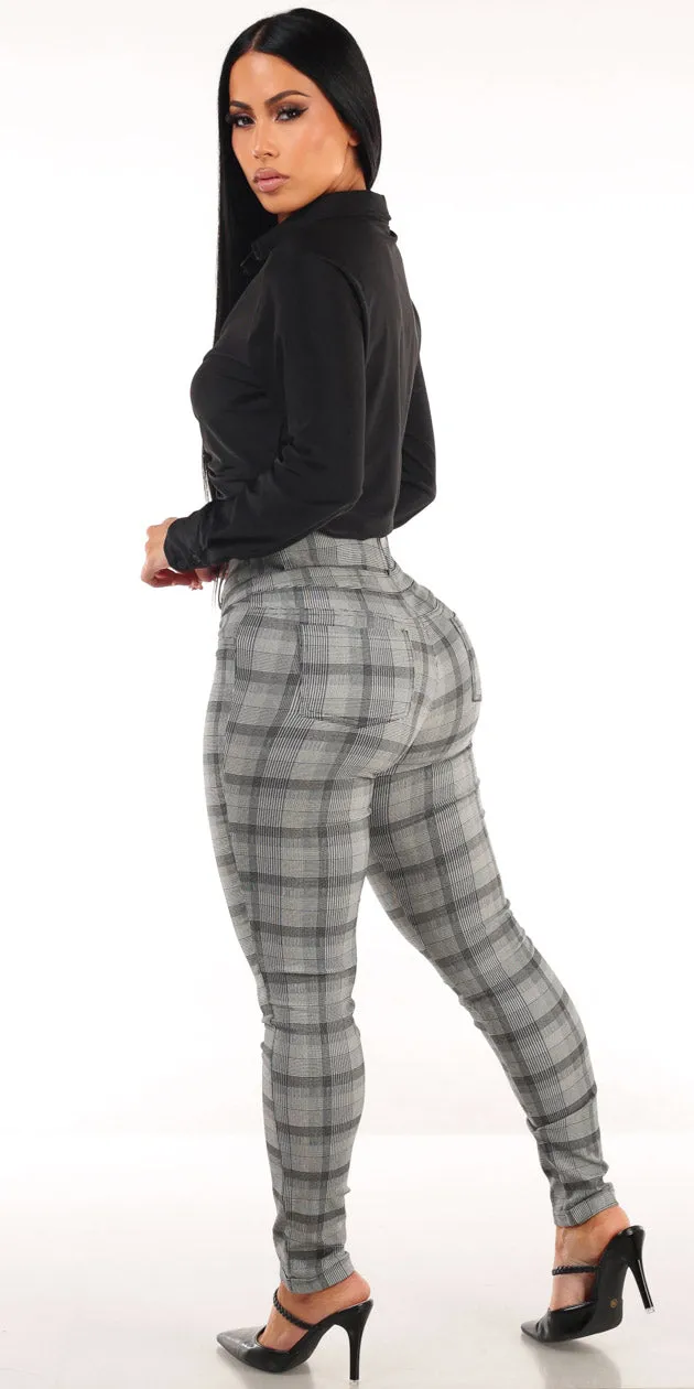 Black Plaid Pants Combo sold by Moda product image thumbnail 2