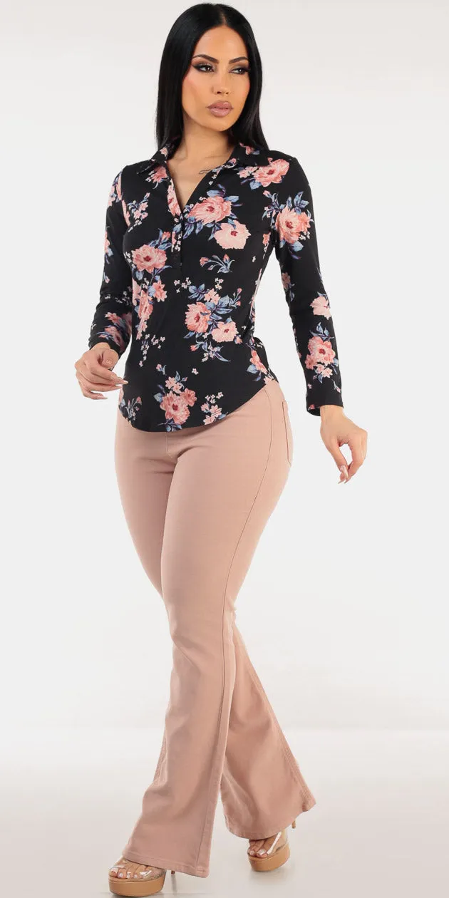 Floral Butt Lift Pants Outfit sold by Moda