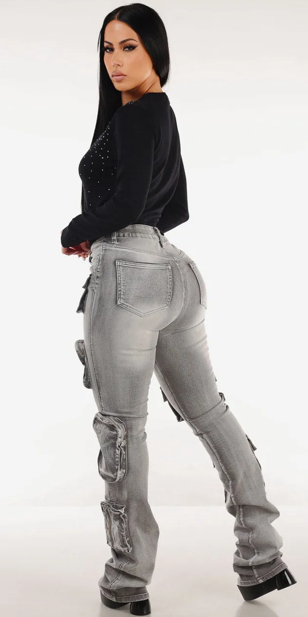 Black Cargo Denim Outfit sold by Moda product image thumbnail 2