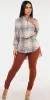 Plaid Stretch Pants Combo sold by Moda