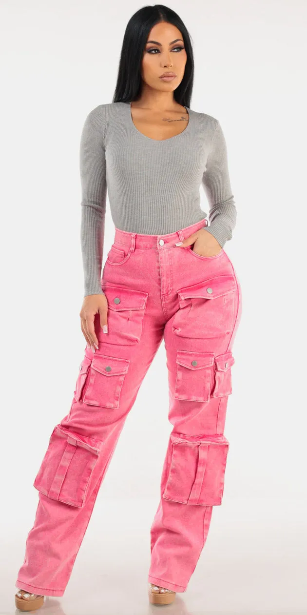 Grey Cargo Denim Outfit sold by Moda