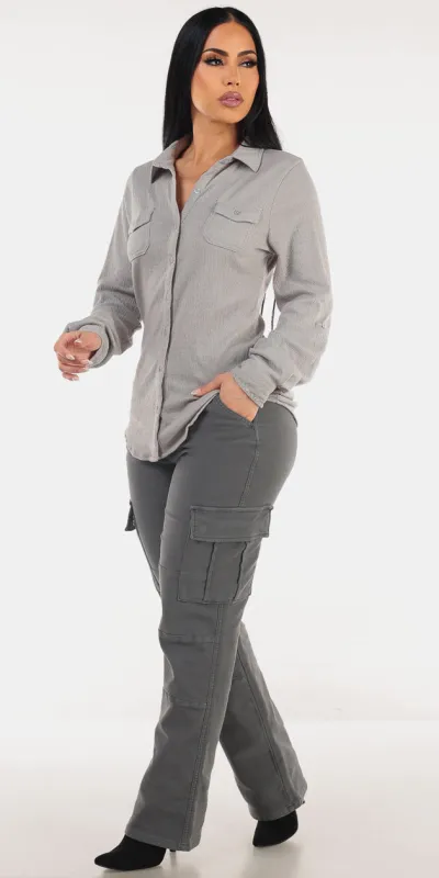 Grey Butt Lift Cargo Outfit sold by Moda