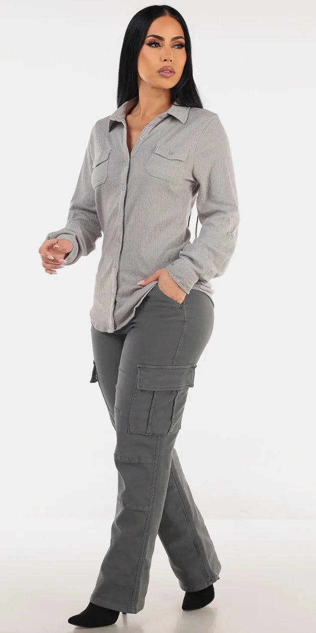 Grey Butt Lift Cargo Outfit sold by Moda