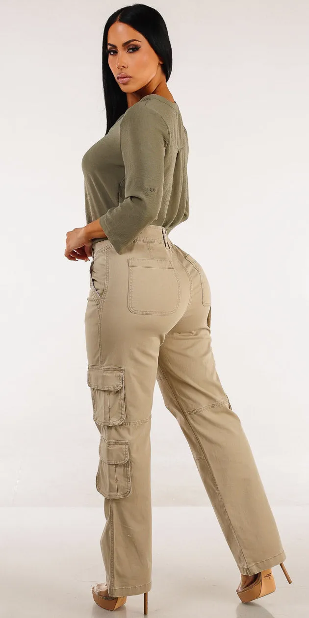 Olive Cargo Jeans Outfit sold by Moda product image thumbnail 2