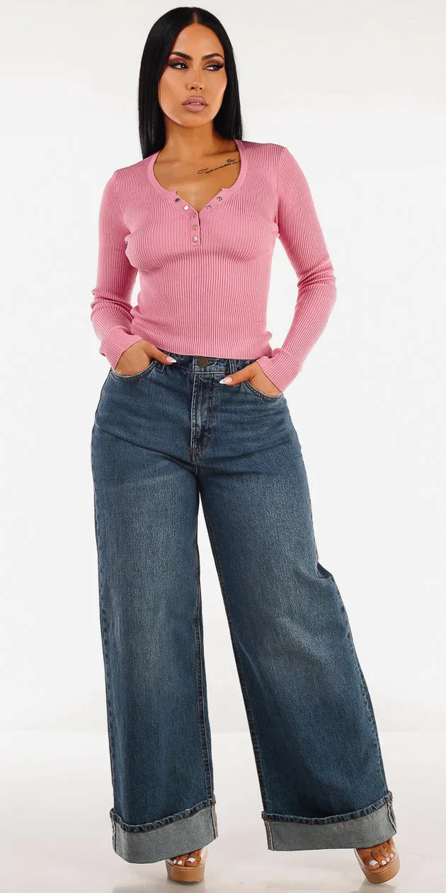 Pink Cotton Denim Set sold by Moda