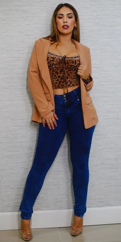 Taupe Butt Lift Denim Trio sold by Moda