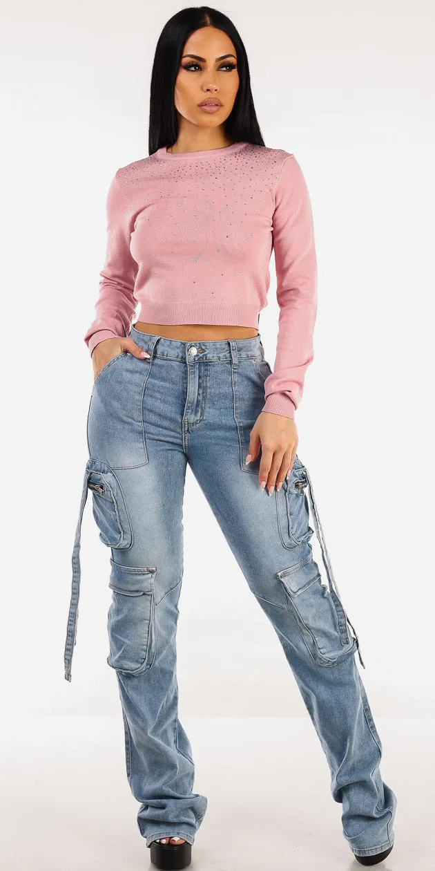 Pink Cargo Denim Combo sold by Moda