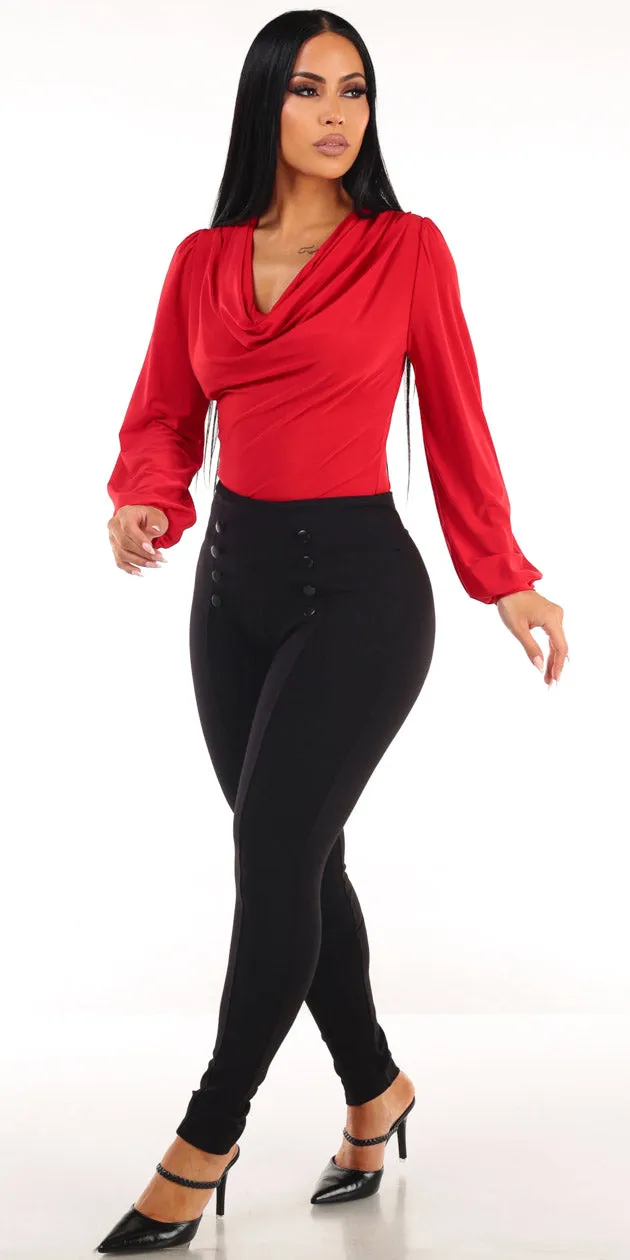 Red Dressy Pants Look sold by Moda