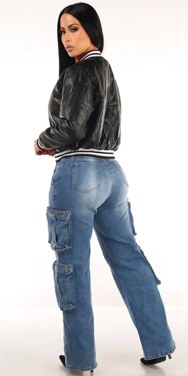 Pleather Red Cargo Denim Trio sold by Moda product image thumbnail 2