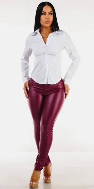 White Pleather Pants Combo sold by Moda