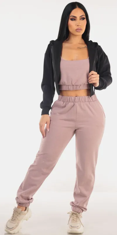 Black Fleece Lilac Trio made by Moda