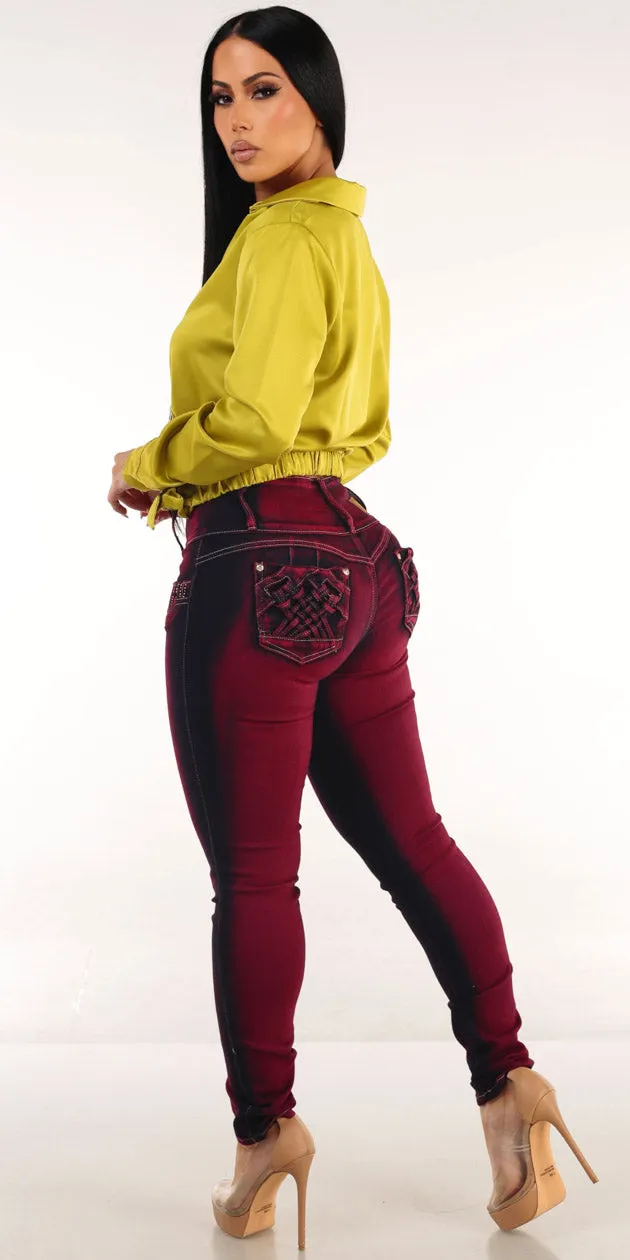 Satin Butt Lift Denim Combo sold by Moda product image thumbnail 2