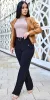 Pleather Black Dressy Pants Trio sold by Moda
