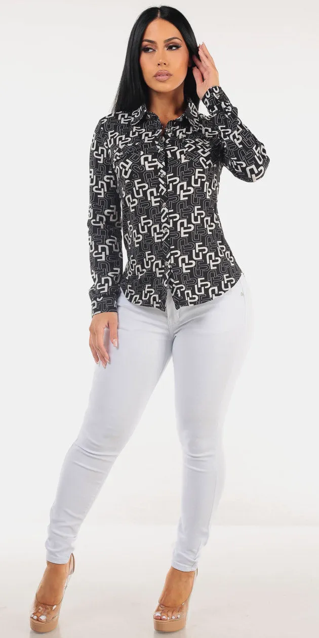 Printed Butt Lift Denim Combo sold by Moda