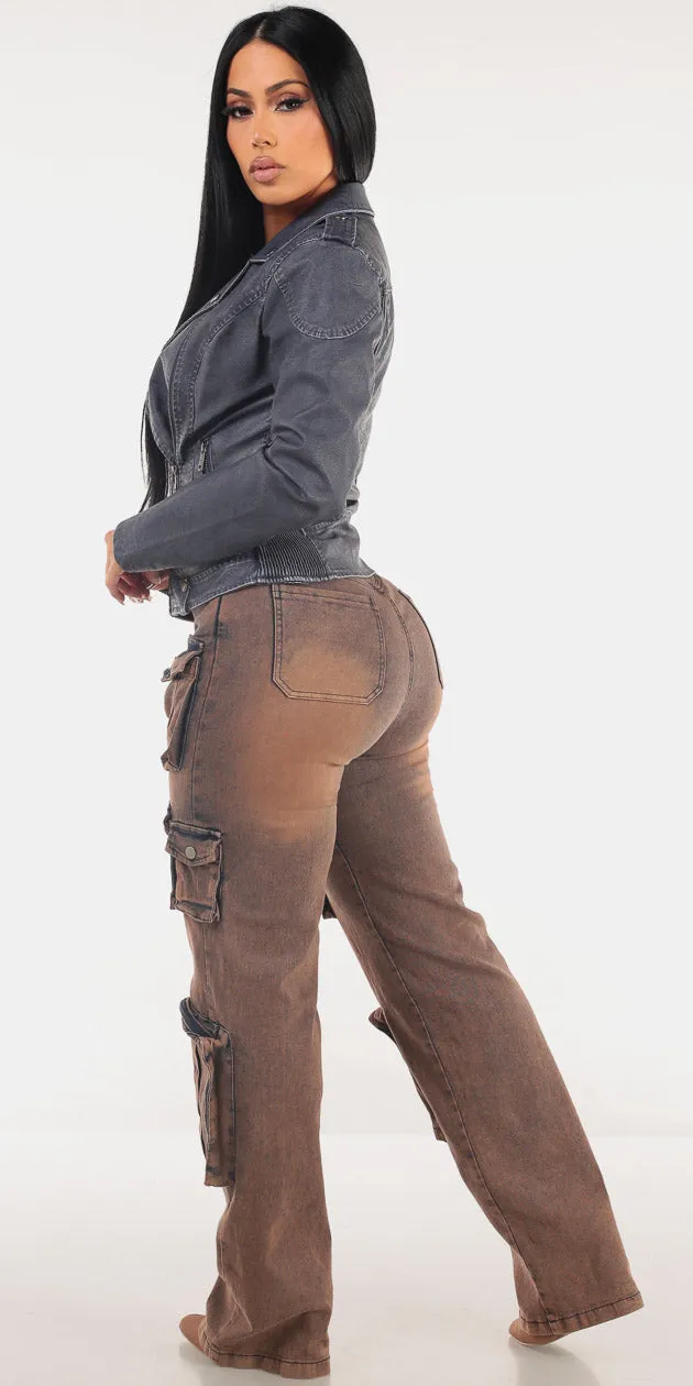 Pleather Cargo Denim Trio sold by Moda product image thumbnail 2