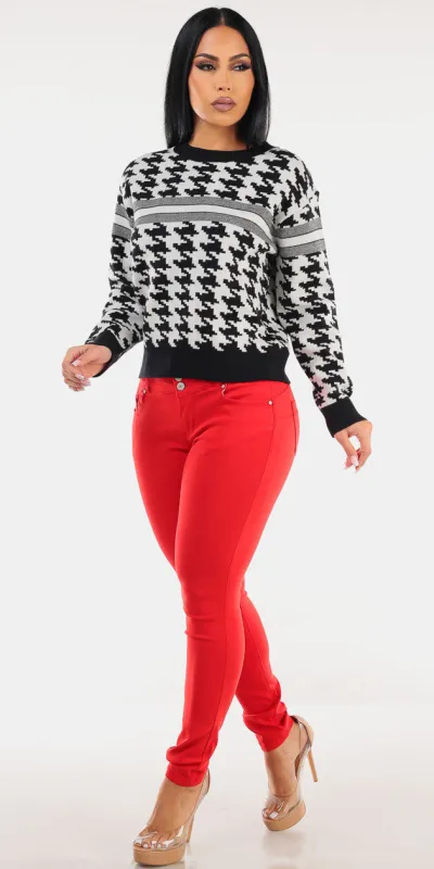 Printed Butt Lift Pants Outfit sold by Moda