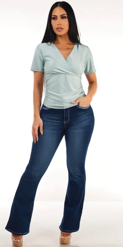 Sage Bootcut Denim Set sold by Moda