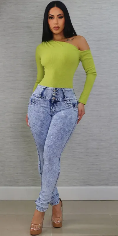 Lime Butt Lift Skinnies Combo sold by Moda