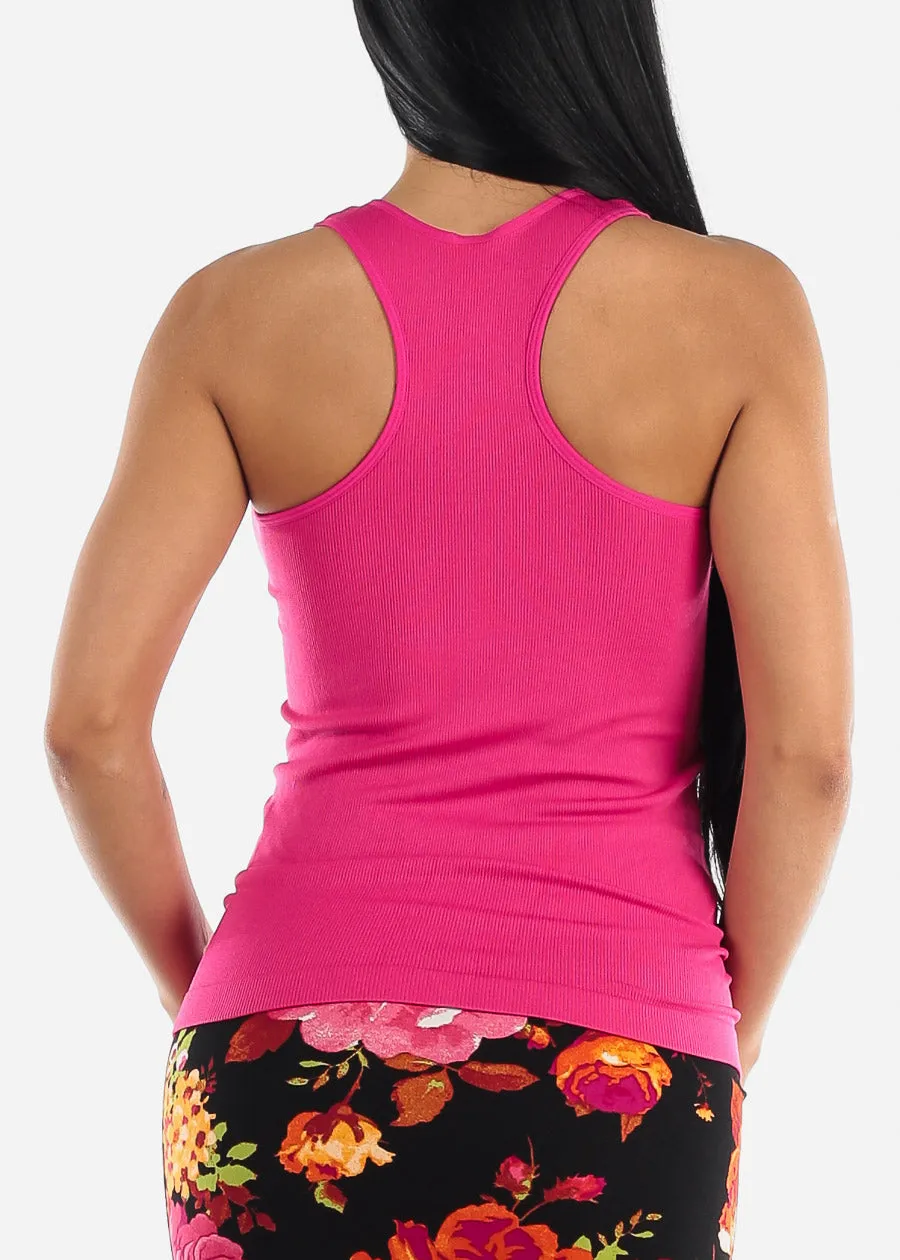 One Size Racerback Seamless Top (Fuchsia) sold by Moda product image thumbnail 3