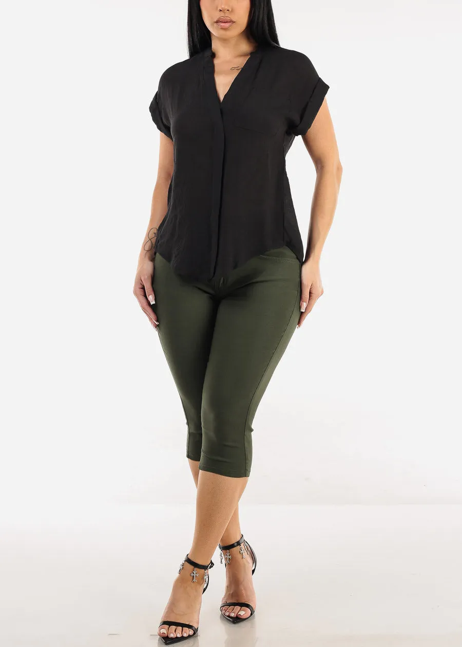 Casual Short Sleeve Button Up Shirt Black sold by Moda product image thumbnail 2