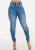 Butt Lift Super High Waist Skinny Jeans Med Blue sold by Moda