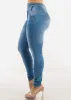 Butt Lift Super High Waist Skinny Jeans Med Blue sold by Moda