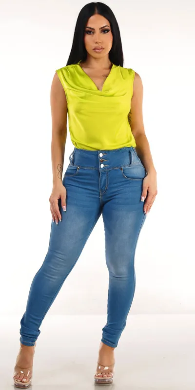 Satin Butt Lift Skinnies Combo sold by Moda