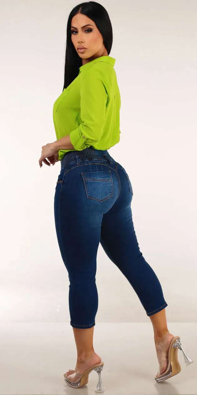 Green Butt Lift Capris Outfit sold by Moda product image thumbnail 2