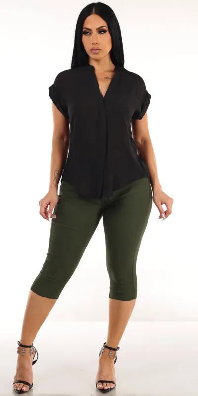 Black Butt Lift Capris Set sold by Moda