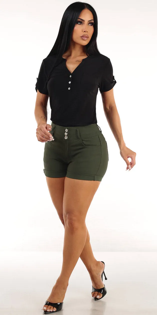 Black Butt Lift Shorts Set sold by Moda