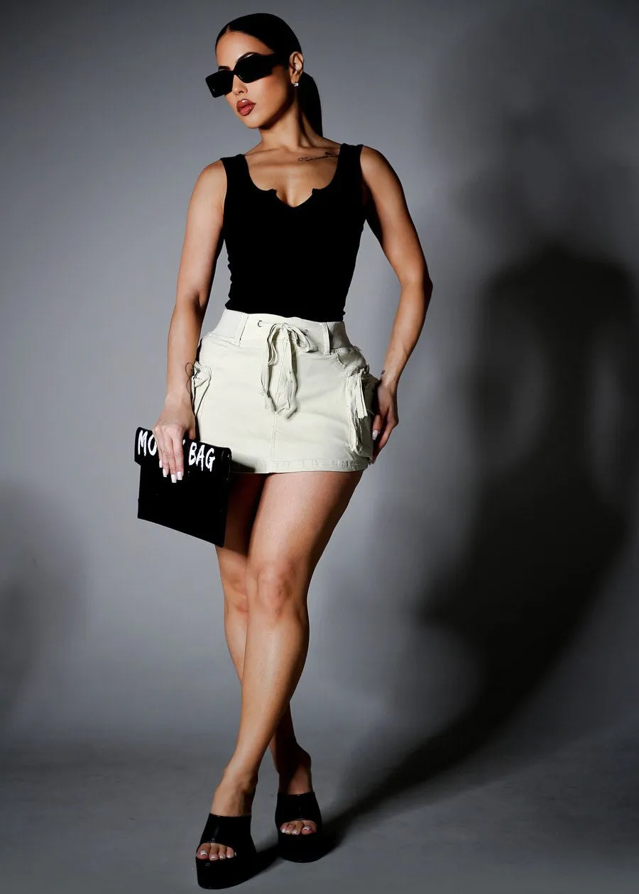 Black Sleeveless Vneck Ribbed Thong Bodysuit sold by Moda product image thumbnail 3