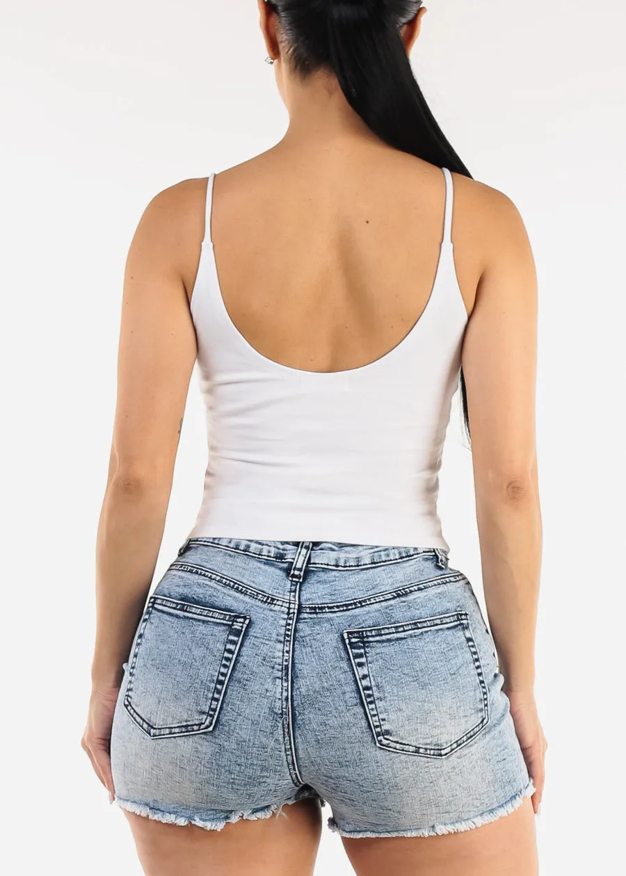 Sleeveless Scoop Neck White Cami Top sold by Moda product image thumbnail 4