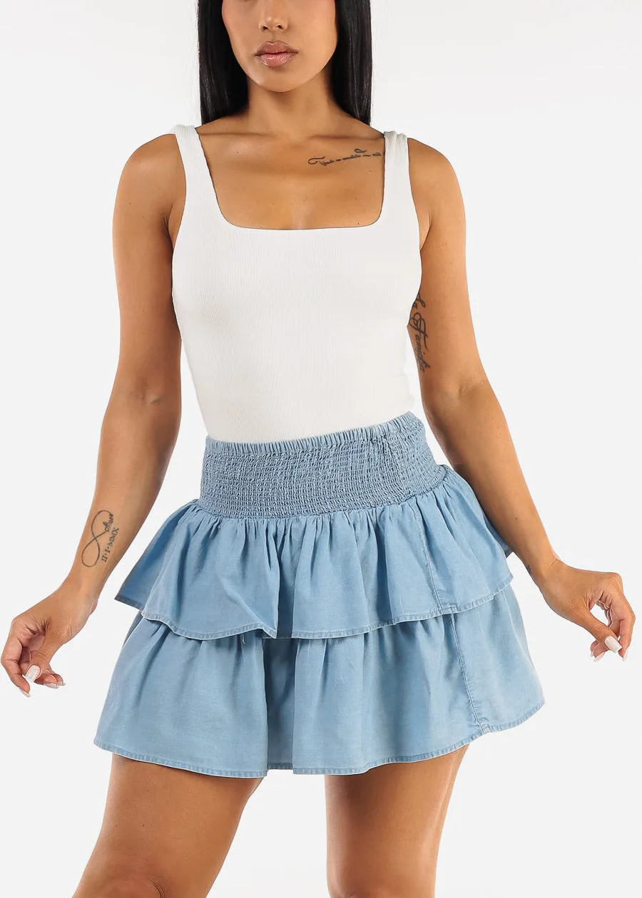 Wide Square Neck Ribbed Thong Bodysuit Cream sold by Moda product image thumbnail 5