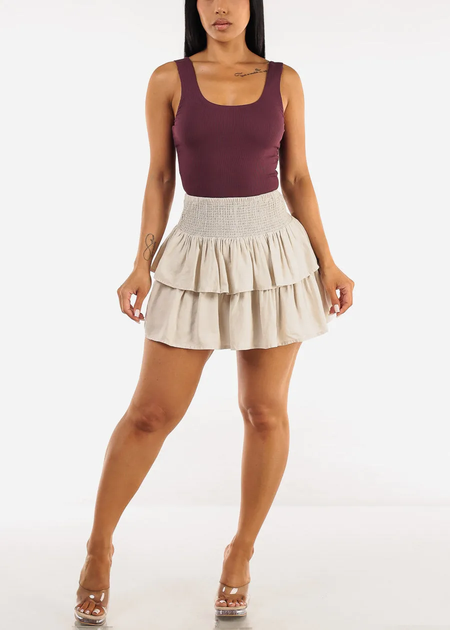 Sleeveless Scoop Neck Ribbed Tank Top Plum sold by Moda product image thumbnail 2