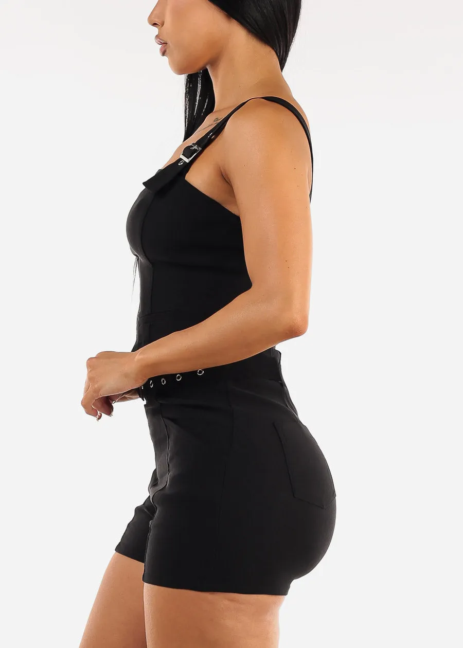Black Crop Top with Buckle Straps sold by Moda product image thumbnail 3