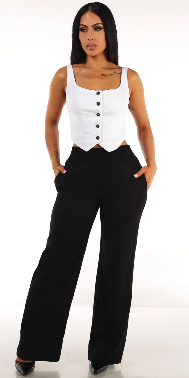 Sleeveless Linen Pants Set sold by Moda