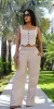 Khaki Linen Pants Look sold by Moda