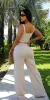 Khaki Linen Pants Look sold by Moda