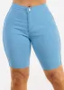 High Waist Hyper Stretch Bermuda Shorts Light Blue sold by Moda