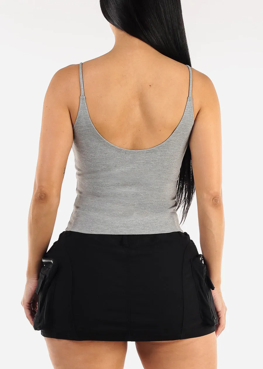 Sleeveless Scoop Neck Cami Top Grey sold by Moda product image thumbnail 4
